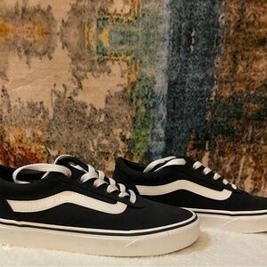 Vans Black and White Low-Top Sneakers